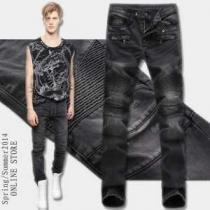 ヒゲと掴み加工 ジッパー付 2026秋春 バルマン BALMAIN ジーンズ