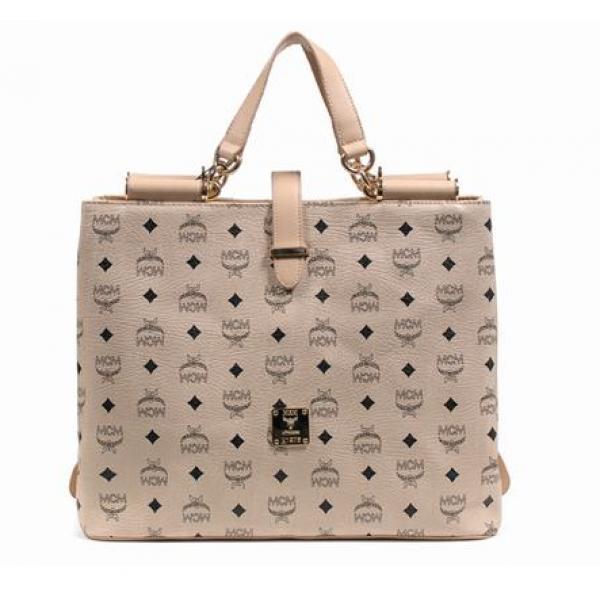 新作!MCMエムシーエム コピー人気大定番ハンドバッグ ベージュbeige.54.