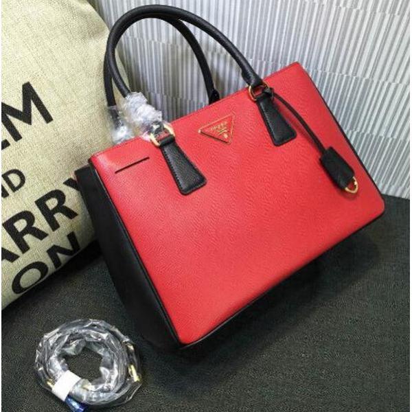 PRADA プラダ トートバッグ レディース用、レア度が高い ブラック&times;オレンジ.68.