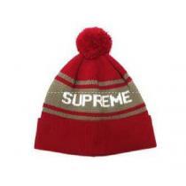2026FW Supremeシュプリーム ニットキャップ偽物  レッド&times;コーヒー