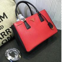 PRADA プラダ トートバッグ レディース用、レア度が高い ブラック&times;オレンジ.68.