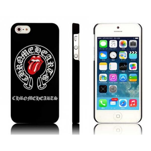 クロムハーツ コピー 激安 iPhone5/5s ケースホースシュー&times;ローリングストーンズロゴ