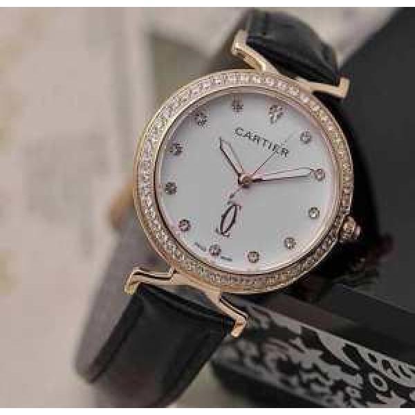 【激安】 2026 CARTIER カルティエ サファイヤクリスタル風防 オリジナル　クオーツ?ムーブメント ダイヤベゼル 女性用腕時計 6色可選 211350.199.