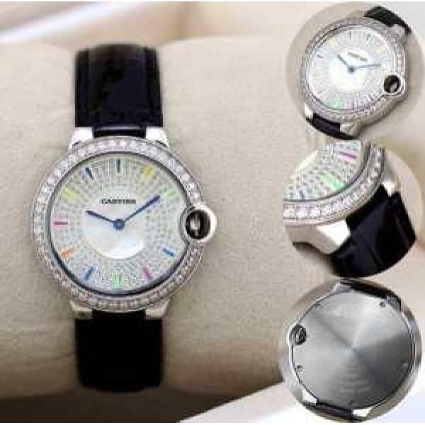 大特価  2026 CARTIER カルティエ サファイヤクリスタル風防 35mm 女性用腕時計 6色可選 2203800.199.