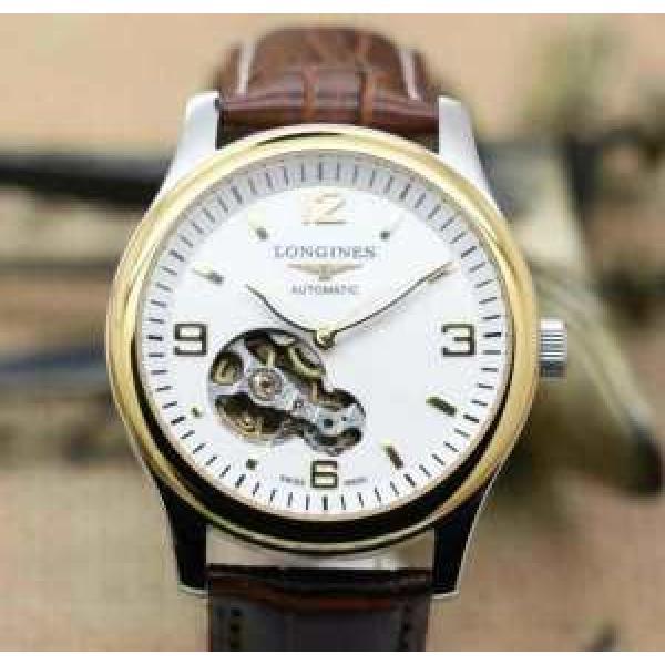 売れ筋！ 2026 LONGINES ロンジン 機械式（自動巻き）ムーブメント 夜光効果 サファイヤクリスタル風防 男性用腕時計 6色可選.409.