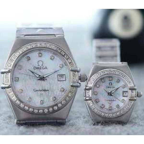 大特価  2026 OMEGA オメガ ミネラルガラス 6針クロノグラフ 日付表示 恋人腕時計 3色可選.194.