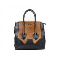 カワイイ prada トートバッグ コピーハンドバッグ レザー&times;馬毛 ブラック&times;ブラウン.68.