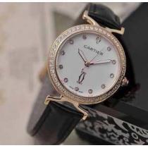 【激安】 2026 CARTIER カルティエ サファイヤクリスタル風防 オリジナル　クオーツ?ムーブメント ダイヤベゼル 女性用腕時計 6色可選 211350.199.