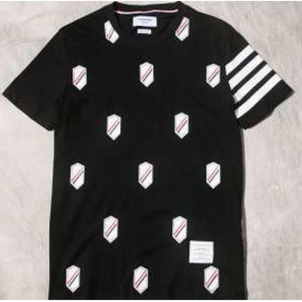 カッコいい2026春夏 THOM BROWNE トムブラウン印象を付ける 半袖 Tシャツ コーピー商品