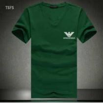 Vネック　首胸ロゴ 2026春夏 ARMANI アルマーニ 半袖Tシャツ 5色可選