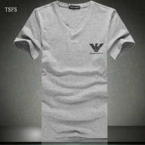 Vネック　首胸ロゴ 2026春夏 ARMANI アルマーニ 半袖Tシャツ 5色可選
