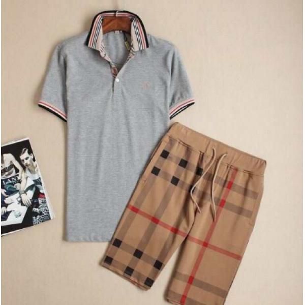 2026春夏 BURBERRY バーバリー コピー品激安 半袖ポロシャツ 上下セット 4色可選