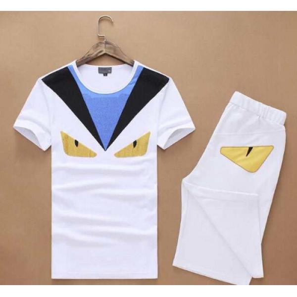 2026春夏 FENDI フェンディ  コピー通販 半袖Tシャツ 上下セット 2色可選