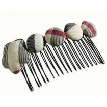 BURBERRY バーバリー コピー品激安 専用格子生地 ヘアコーム ヘアアクセサリー