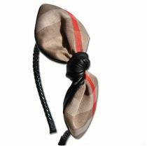 魅力ファッション BURBERRY バーバリー通販 チェック蝶結び カチューシャ 髪飾り