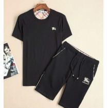 上質 大人気！2026春夏 BURBERRY バーバリー 偽物 半袖Tシャツ 上下セット 2色可選