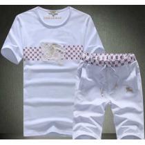超美品 2026春夏 BURBERRY バーバリー 偽物 半袖Tシャツ 上下セット 2色可選