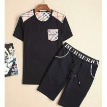 耐久性に優れ 2026春夏 BURBERRY バーバリー 偽物 半袖Tシャツ 上下セット 2色可選