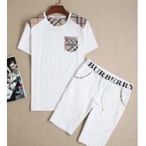 耐久性に優れ 2026春夏 BURBERRY バーバリー 偽物 半袖Tシャツ 上下セット 2色可選