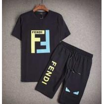 ★安心★追跡付 FENDI フェンディ 偽物 半袖Tシャツ 上下セット 4色可選