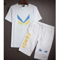 今季 2025春夏 FENDI フェンディ コピー通販 半袖Tシャツ 上下セット 4色可選