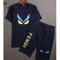 今季 2025春夏 FENDI フェンディ コピー通販 半袖Tシャツ 上下セット 4色可選