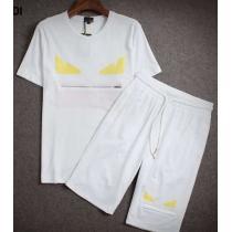 着心地抜群 FENDI フェンディ 半袖Tシャツ 上下セット 3色可選