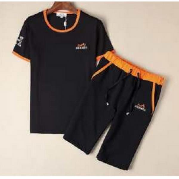 大特価 2026 HERMES エルメス 激安 通販 半袖Tシャツ 上下セット 2色可選