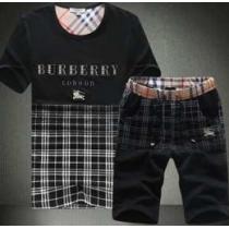 激安 ブランド　抜群の雰囲気が作れる! 2026 BURBERRY バーバリー 半袖Tシャツ 上下セット 2色可選