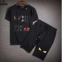 SALE!今季 2026 FENDI フェンディ 半袖Tシャツコピー商品　 上下セット 2色可選