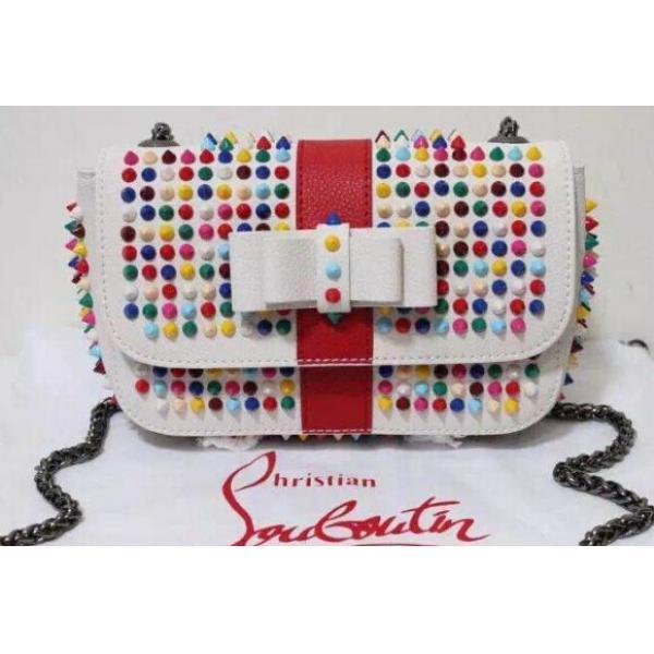 人気が爆発 2026春夏 クリスチャンルブタン Christian Louboutin カラースパイク ショルダーバッグ 最高ランク.96.