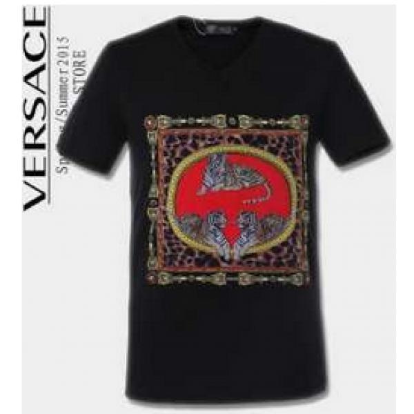 ブランド 代引き　希少 2026春夏 VERSACE ヴェルサーチ 半袖Tシャツ 3色可選