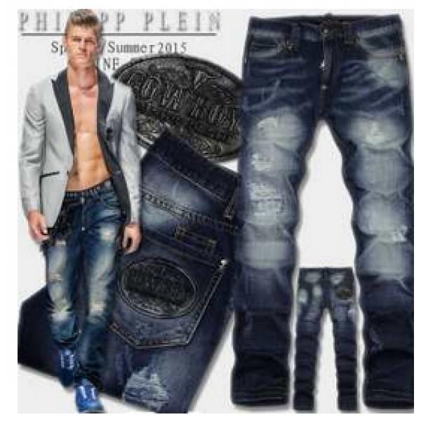 上質感　2026春夏 ～希少 PHILIPP PLEIN フィリッププレイン ダメージデニム カジュアルに着こなせるデザイン