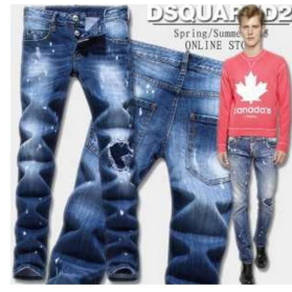 完売　生地結構伸びる商品　2026春夏 DSQUARED2 ディースクエアード ダメージデニム 