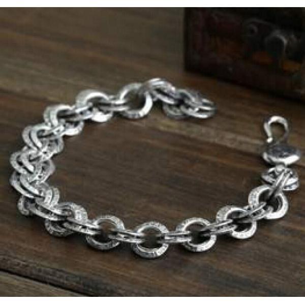 ファッション 2026 CHROME HEARTS クロムハーツ シルバー925 ブレスレット 男性用