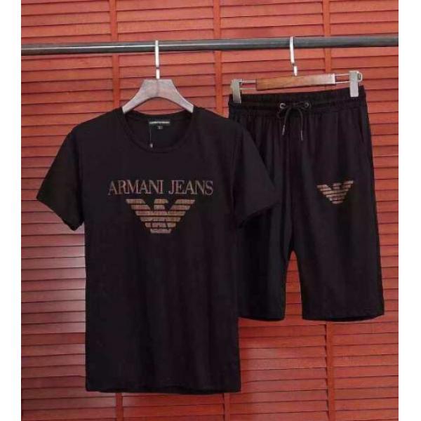 2026 着心地抜群 ARMANI アルマーニ 半袖Tシャツ 上下セット 3色可選