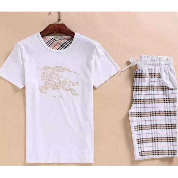 耐久性に優れ 2026 BURBERRY バーバリー 半袖Tシャツ 上下セット 4色可選