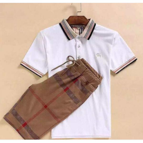 上質 大人気！ 2025 BURBERRY バーバリー 半袖ポロシャツ 上下セット 2色可選