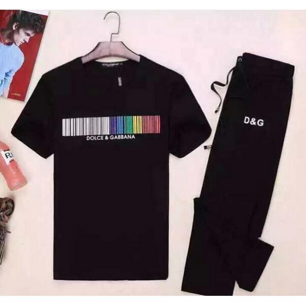 美品！ 2026 Dolce&Gabbana ドルチェ＆ガッバーナ 半袖Tシャツ 上下セット 2色可選