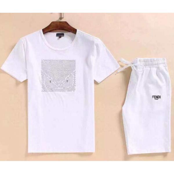 2026 格安！ FENDI フェンディ 半袖Tシャツ 上下セット 4色可選