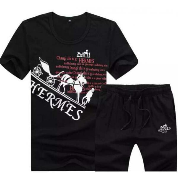 高級感溢れるデザイン 2026 HERMES エルメス 半袖Tシャツ 上下セット 2色可選