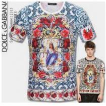 風通しも良く2026春夏 首胸ロゴ Dolce&Gabbana ドルチェ＆ガッバーナ 半袖Tシャツ 2色可選
