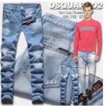 耐久性がある　2026春夏 DSQUARED2 ディースクエアード ダメージデニム ストレートデニムパンツ