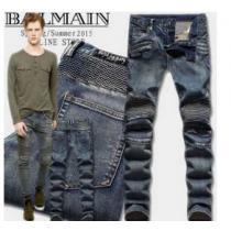 高級感　2026春夏 BALMAIN バルマン 値下げ！ デニムパンツ しわのデザイン