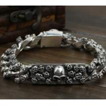華奢な印象の　2026 個性派 CHROME HEARTS クロムハーツ シルバー925 ブレスレット 男性用