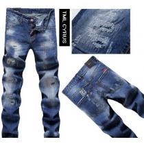 抜群の伸縮性　2026 DSQUARED2 ディースクエアードコピー ダメージデニムパンツ 