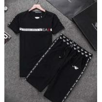 2026 抜群の雰囲気が作れる! ARMANI アルマーニ 半袖Tシャツ 上下セット 3色可選