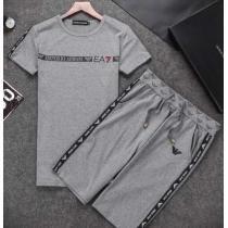 2026 抜群の雰囲気が作れる! ARMANI アルマーニ 半袖Tシャツ 上下セット 3色可選