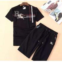 絶大な人気を誇る 2025 BURBERRY バーバリー 半袖Tシャツ 上下セット 2色可選