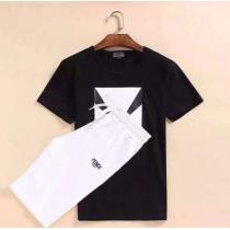 2026 値下げ！ FENDI フェンディ 半袖Tシャツ 上下セット 4色可選